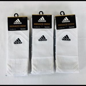 3 Pairs Adidas Men TraxionMenace Crew Socks sz XL